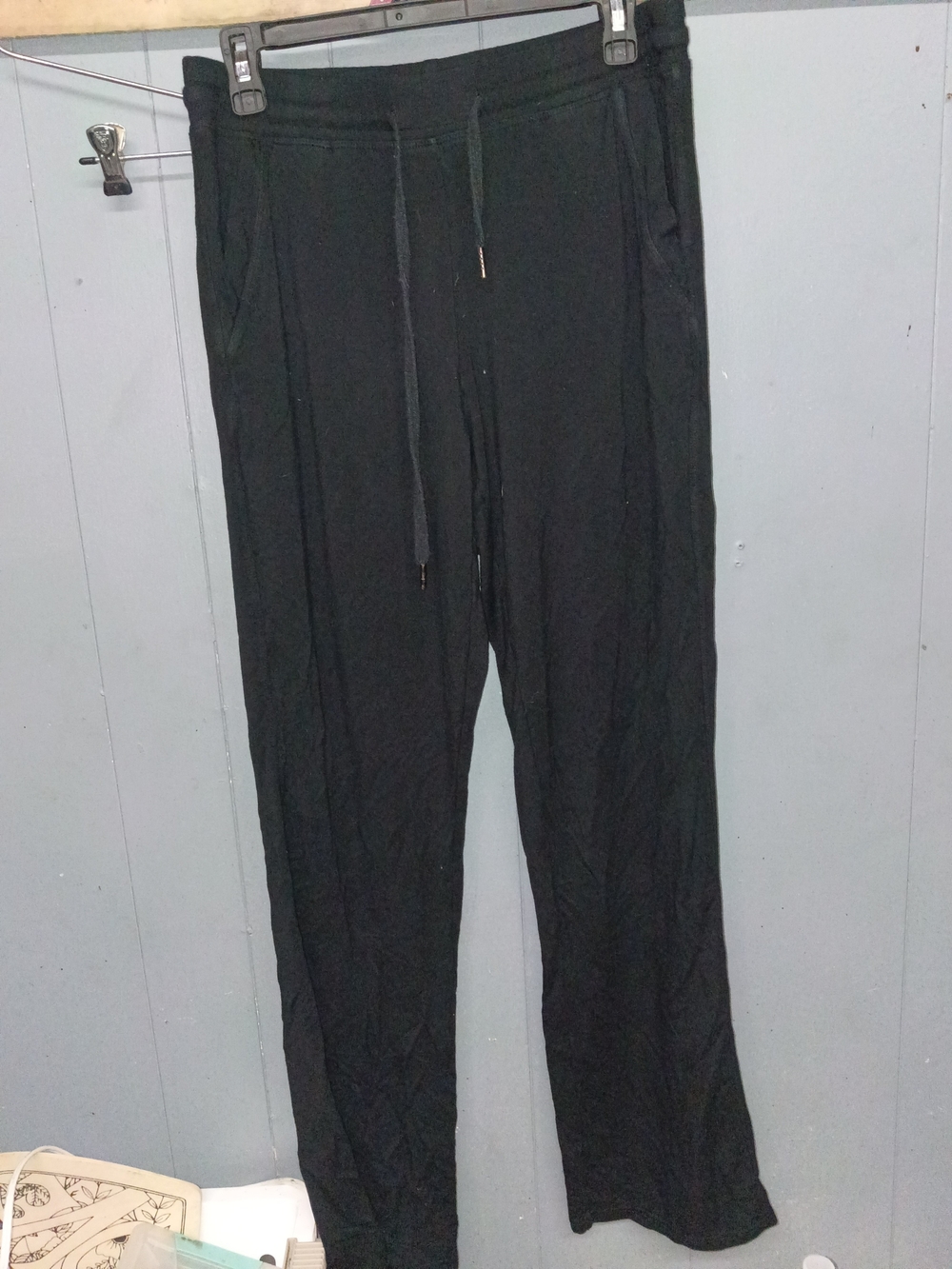 Black Drawstring Casual Pants
